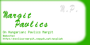 margit pavlics business card